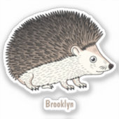 Sticker Cute prickly hedgehog cartoon (Recto)