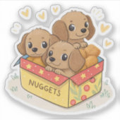 Sticker Cute puppies nuggets (Devant)