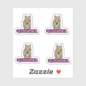 Sticker Cute Quokka (Feuille)