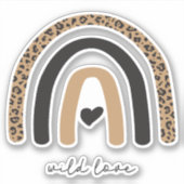 Sticker Cute Rainbow Leopard Motif (Devant)