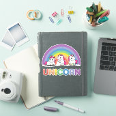 Sticker Cute Rainbow Unicornes (Couverture iPad)