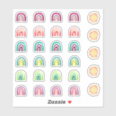 Sticker Cute Rainbows & Suns Étudiants et enseignants (Feuille)