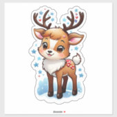 Sticker Cute Reindeer (Feuille)
