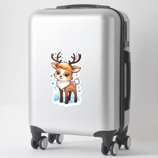 Sticker Cute Reindeer (Sur valise)