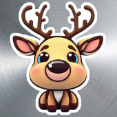 Sticker Cute Reindeer, Cerf aux Antlers, Graphique de dess