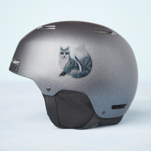 Sticker Cute Renard gris (Côté casque)