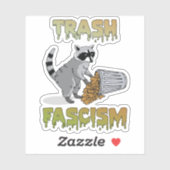 Sticker Cute Retro Raccoon - Trash Fascisme (Feuille)