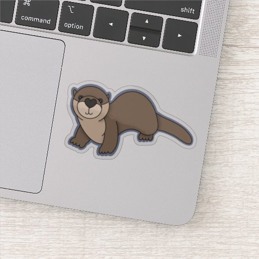 Sticker Cute River Otter (Détail)
