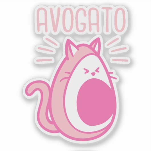Sticker Cute rose Avocado (Devant)