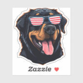 Sticker Cute Rottweiler Puppy (Feuille)
