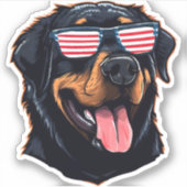 Sticker Cute Rottweiler Puppy (Devant)