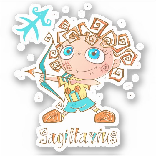 Sticker Cute Sagittarius (Devant)