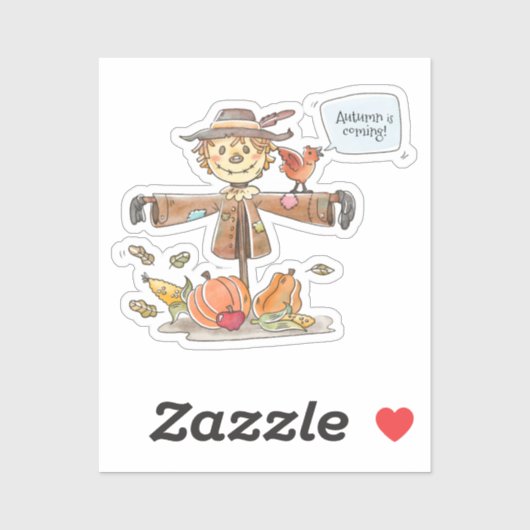 Sticker Cute Scarecrow (Feuille)