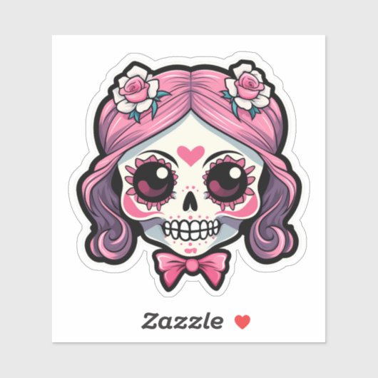 Sticker Cute Skull (Feuille)