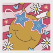 Sticker Cute Snail Star Spangled Sourires 4 Juillet (Devant)