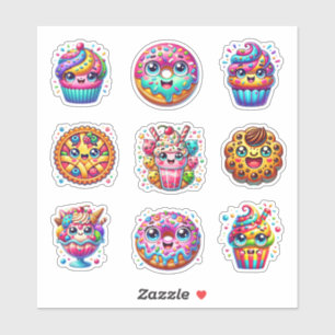 Sticker Cute sucré amants boulangerie glace