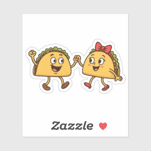 Sticker Cute Tacos (Feuille)