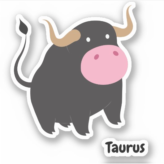 Sticker Cute Taurus (Devant)