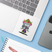Sticker Cute Thai Zombie (Ordinateur portable avec iPhone)