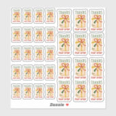 Sticker Cute Thanks for Your Order Christmas Present 32 (Feuille)