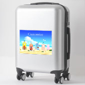 Sticker Cute Tiny Beach Shacks Thunder_Cove (Sur valise)