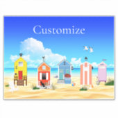 Sticker Cute Tiny Beach Shacks Thunder_Cove (Devant)