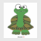 Sticker Cute Tortue Cartoon (Feuille)