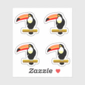 Sticker Cute Toucan (Feuille)