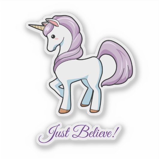 Sticker Cute Unicorn (Devant)