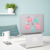 Sticker Cute Unicorn Llamas (Ordinateur portable sur le bureau)