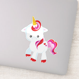 Sticker Cute Unicorn, Petite Unicorne, Unicorne Magique
