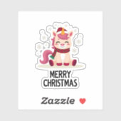 Sticker Cute Unicorn Starry Night (4) (Feuille)