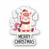 Sticker Cute Unicorn Starry Night (4) (Devant)