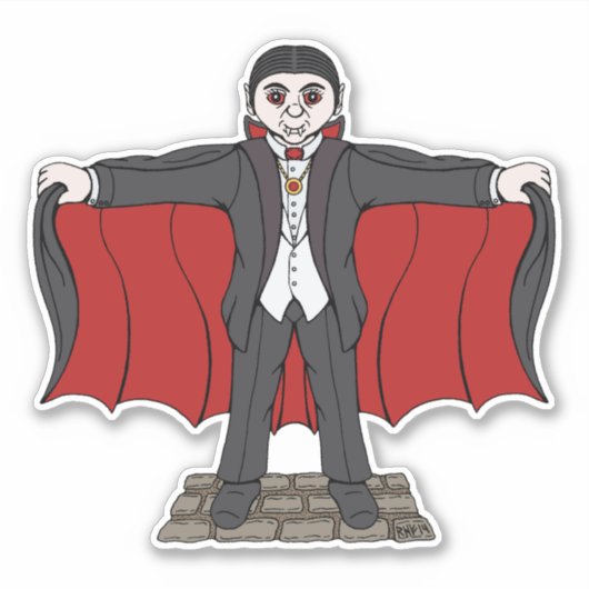 Sticker Cute Vampire/Dracula (Devant)