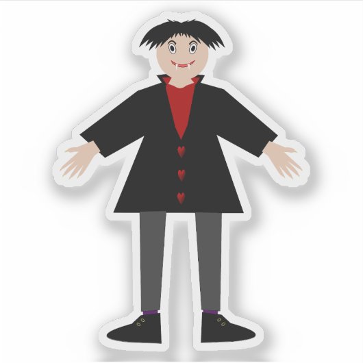 Sticker Cute Vampire Halloween (Devant)