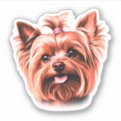 Sticker Cute Yorkie (Devant)