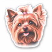 Sticker Cute Yorkie (Devant)