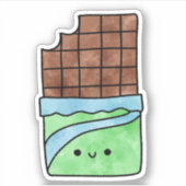 Sticker Cute yummy chocolat bar (Devant)