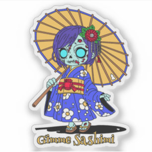 Sticker Cute Zombie japonais