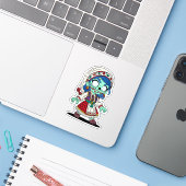 Sticker Cute Zombie turc (Ordinateur portable avec iPhone)