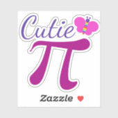 Sticker Cutie Pi Funny Math Pun (Feuille)