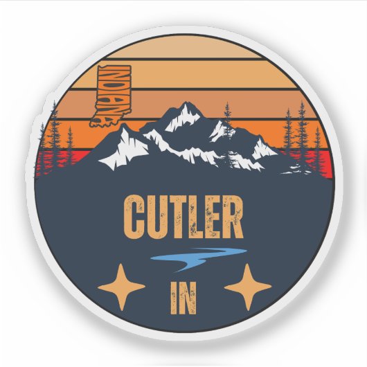 Sticker Cutler, Indiana (Devant)