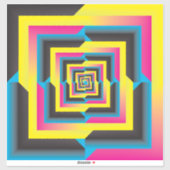 Sticker cyan magenta yellow black gradient swated (Feuille)