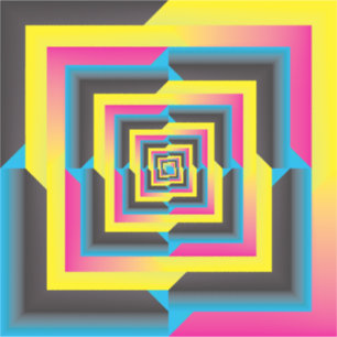 Sticker cyan magenta yellow black gradient swated