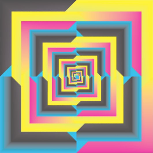 Sticker cyan magenta yellow black gradient swated (Devant)