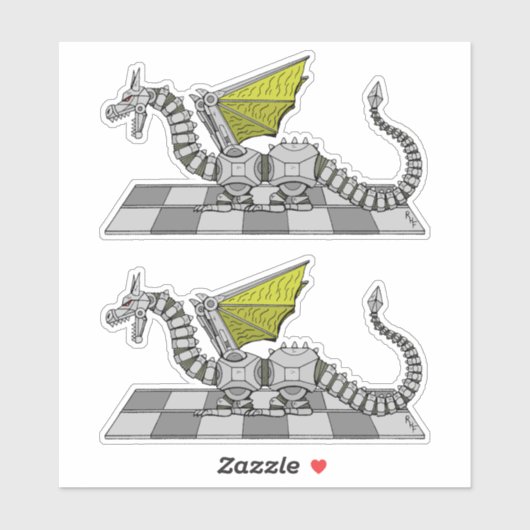 Sticker Cyberdragon (Feuille)