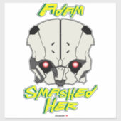 Sticker cyberpunk anime edgerunners adam smasher a brisé (Feuille)