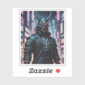 Sticker Cyberpunk Demon Samurai (Feuille)