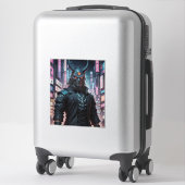 Sticker Cyberpunk Demon Samurai (Sur valise)