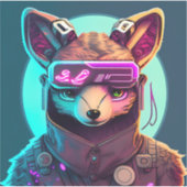Sticker Cyberpunk Fox 1 (Devant)